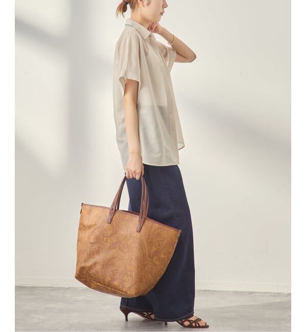 journal standard L'essage「シアーチェック/無地ツイストシャツ」|シャツ・ブラウス|