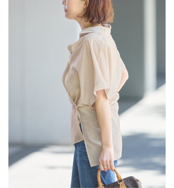 journal standard L'essage「シアーチェック/無地ツイストシャツ」|シャツ・ブラウス|