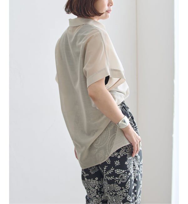 journal standard L'essage「シアーチェック/無地ツイストシャツ」|シャツ・ブラウス|