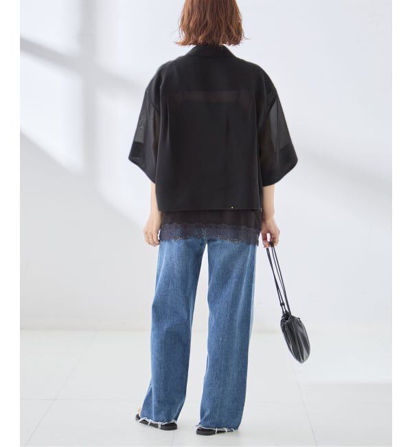 journal standard L'essage「OGチェック/シアー ハーフスリーブシャツ」|シャツ・ブラウス|