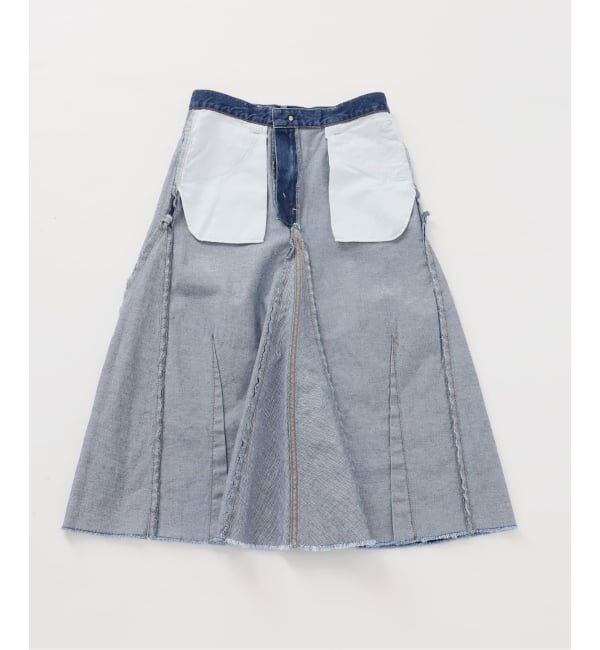 NOBLE「《予約》SERGE/サージ  FLAR PANEL SKIRT」|スカート|