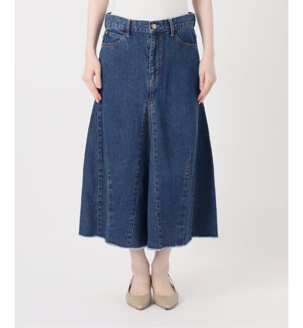 NOBLE「《予約》SERGE/サージ  FLAR PANEL SKIRT」|スカート|