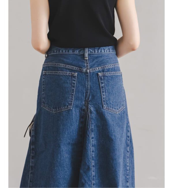 NOBLE「《予約》SERGE/サージ  FLAR PANEL SKIRT」|スカート|