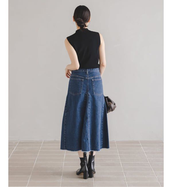 NOBLE「《予約》SERGE/サージ  FLAR PANEL SKIRT」|スカート|