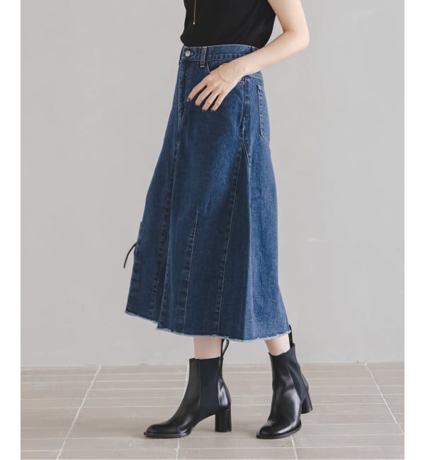 NOBLE「《予約》SERGE/サージ  FLAR PANEL SKIRT」|スカート|