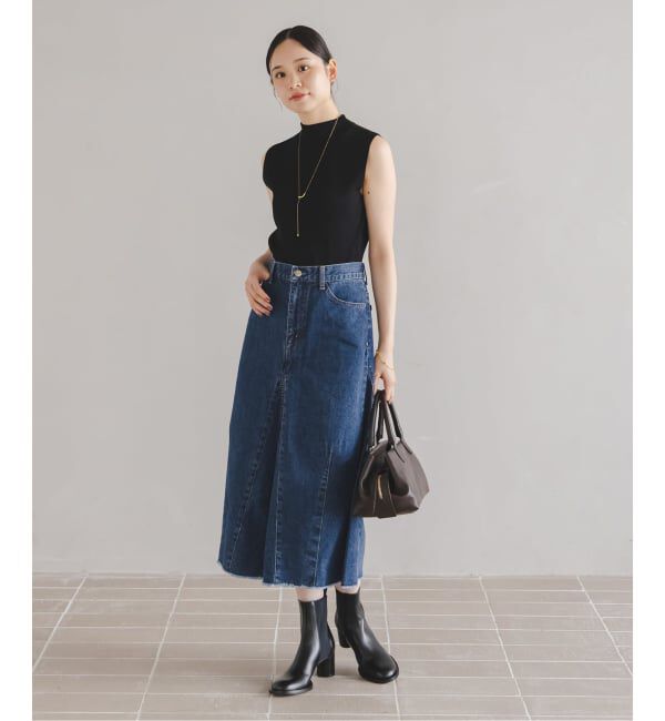 NOBLE「《予約》SERGE/サージ  FLAR PANEL SKIRT」|スカート|