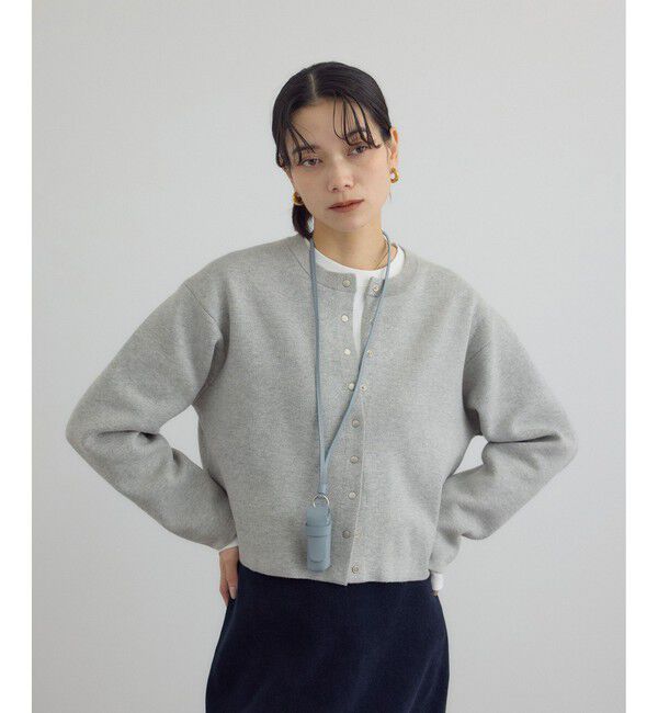 SALON adam et rope'「【WEB・一部店舗限定】ブルジョンボタンクルーネックカーディガン」|カーディガン|