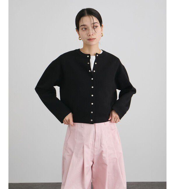 SALON adam et rope'「【WEB・一部店舗限定】ブルジョンボタンクルーネックカーディガン」|カーディガン|