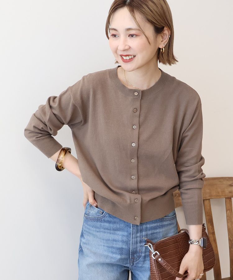 AMERICAN HOLIC「ソフトコットンクルーネックカーディガン」|カーディガン|