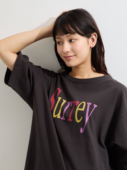Samansa Mos2「【接触冷感】ロゴプリントビッグTシャツ」|Tシャツ・カットソー|
