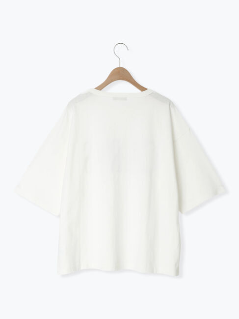 Samansa Mos2「【接触冷感】ロゴプリントビッグTシャツ」|Tシャツ・カットソー|