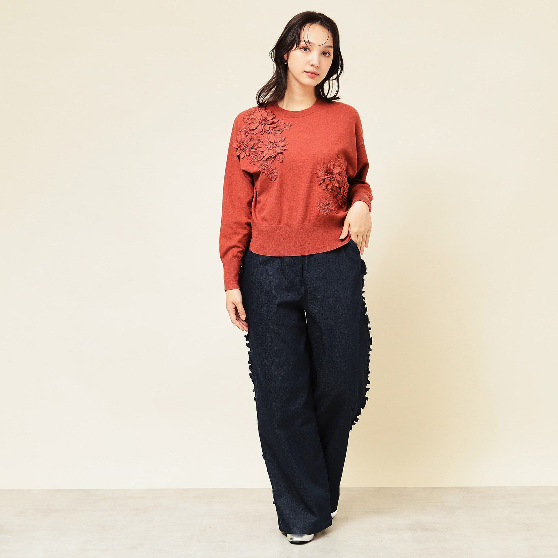 SunaUna「【COLLECTION LINE】レースニット」|ニット・セーター|