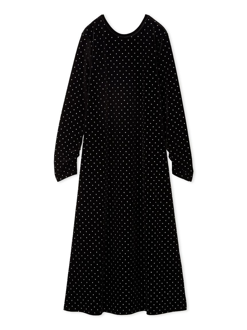 emmi atelier「ドットベロアワンピース」|ワンピース|