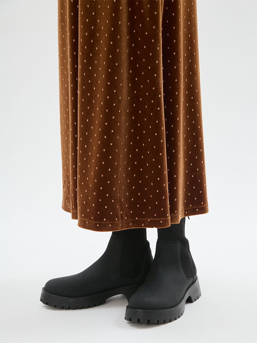 emmi atelier「ドットベロアワンピース」|ワンピース|