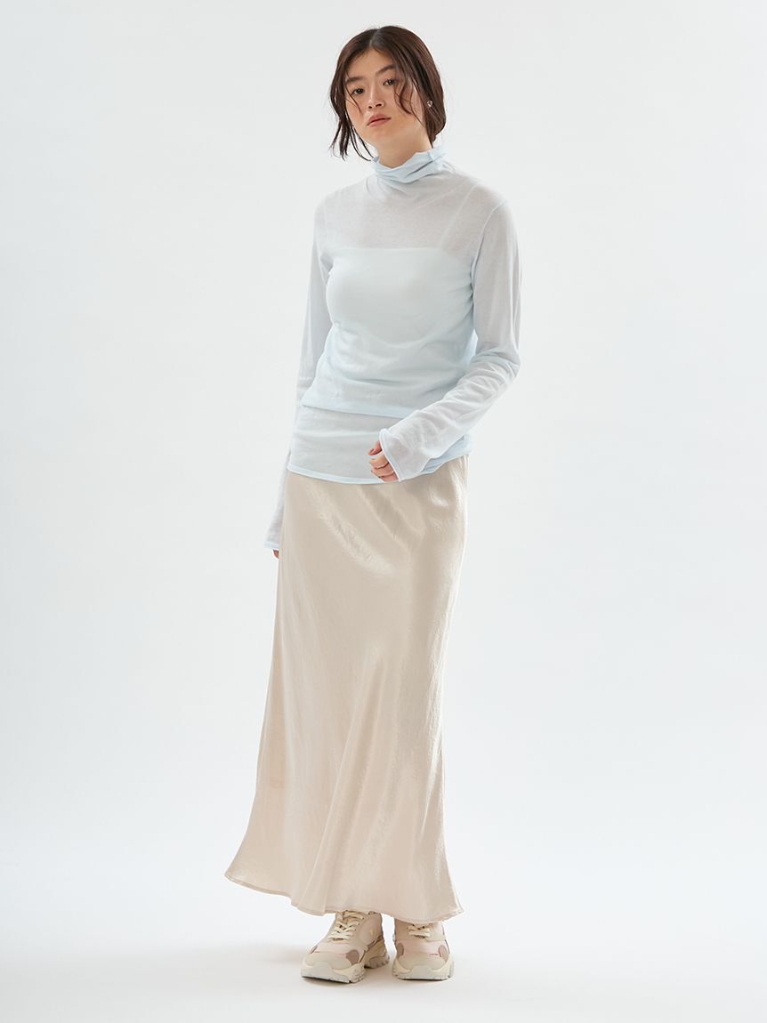 emmi atelier「ウエストゴムシャイニーナロースカート」|スカート|