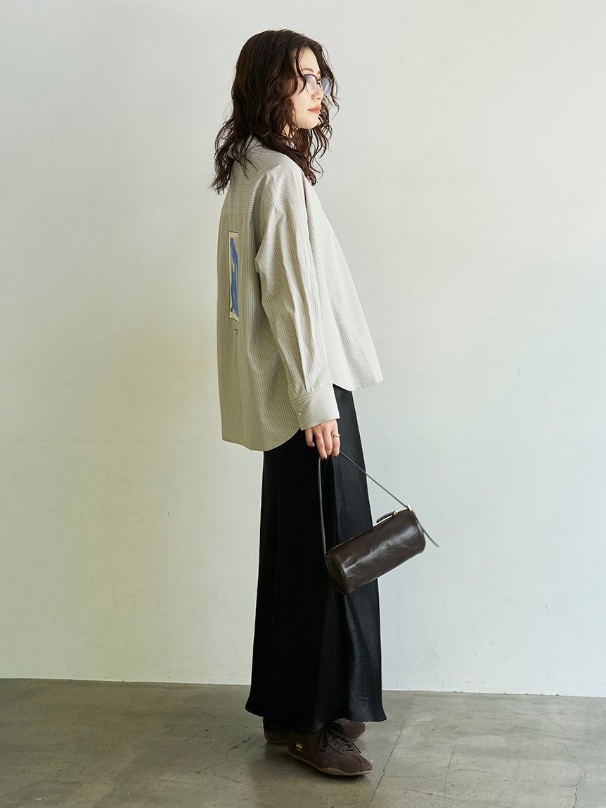 emmi atelier「ウエストゴムシャイニーナロースカート」|スカート|