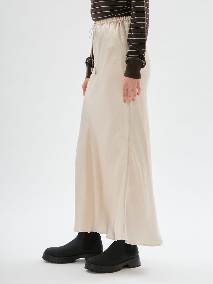 emmi atelier「ウエストゴムシャイニーナロースカート」|スカート|