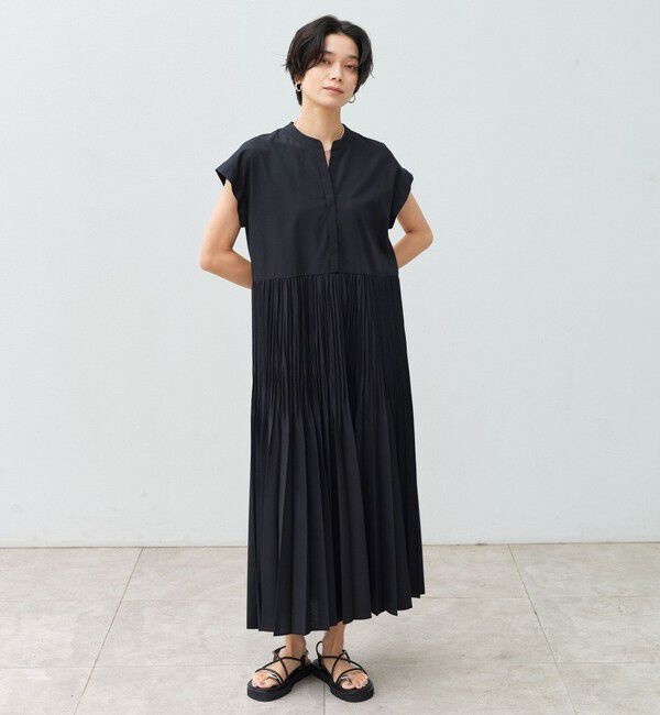 UNITED ARROWS green label relaxing「【結論シリーズ】全方位映えプリーツワンピ マシンウォッシャブル 吸水速乾」|ワンピース|