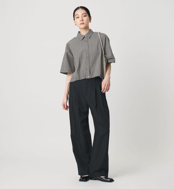 チェック ドローストリング シャツ ウォッシャブル（BEAUTY&YOUTH