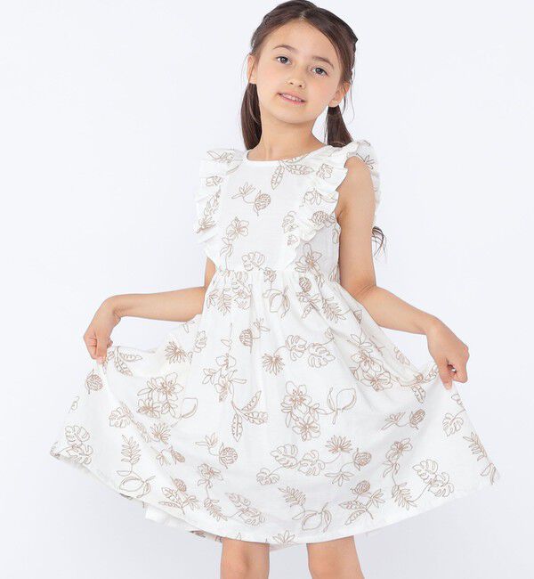 SHIPS KIDS「SHIPS KIDS:100～130cm /エンブロイダリー ワンピース」|ワンピース|