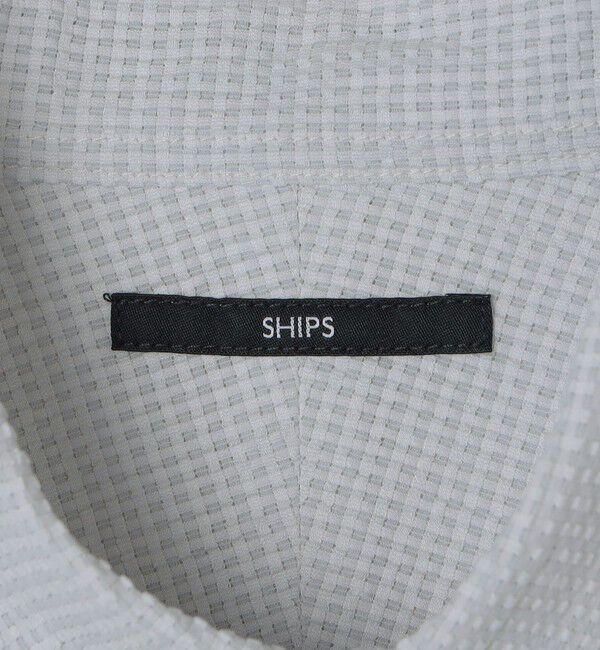 SHIPS「SHIPS:〈接触冷感〉レギュラーカラー 3D ドッツ ショートスリーブ シャツ」|シャツ・ブラウス|