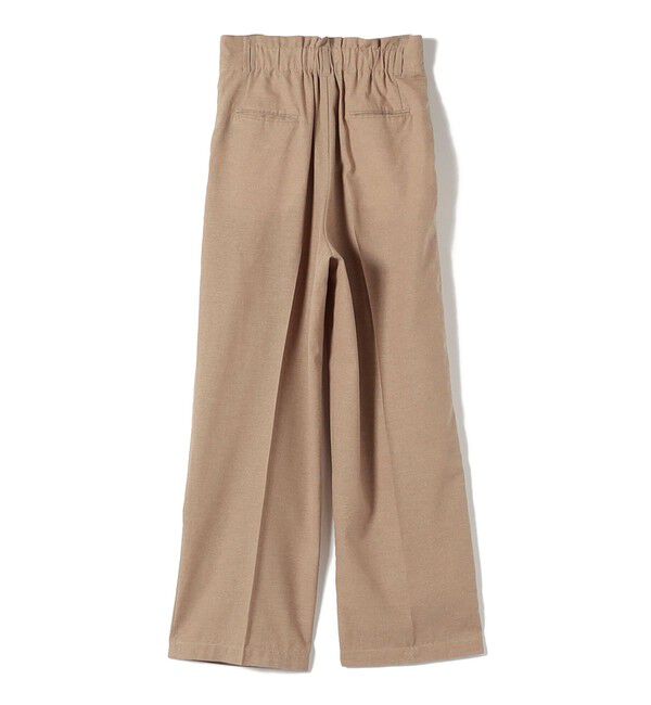 SHIPS for women「〈手洗い可能〉麻混 シャンブレー ピケ 2タック パンツ」|スラックス|