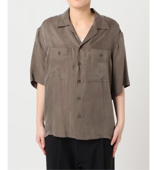OUTDOOR PRODUCTS Usual Things「追加 キュプラオープンカラーハーフスリーブポケットシャツ セットアップ対応」|シャツ・ブラウス|