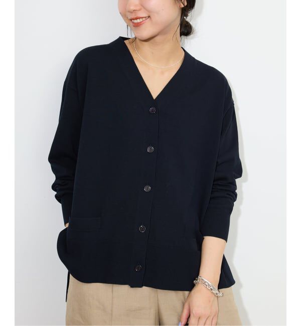 SLOBE IENA「《接触冷感/UV機能/WEB限定/追加》FROSTYCOTTON Vネックカーディガン」|カーディガン|