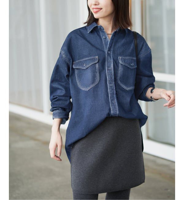 SLOBE IENA「《WEB限定/追加予約》LE DENIM BDUデニムシャツ」|シャツ・ブラウス|