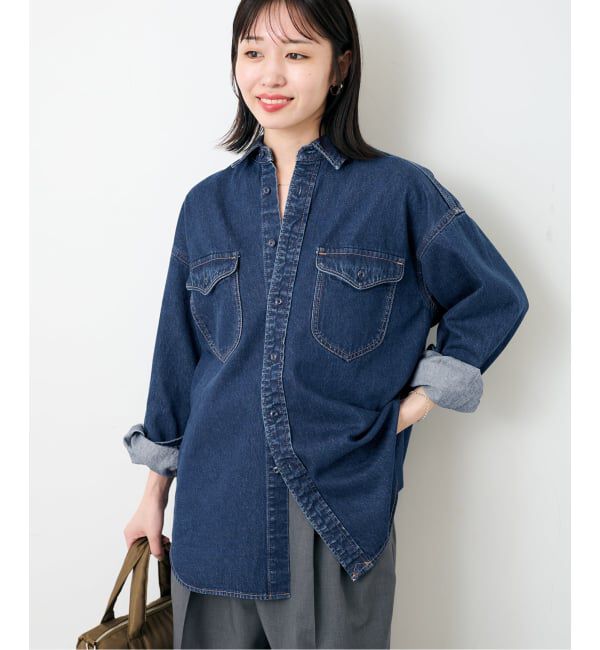 SLOBE IENA「《WEB限定/追加予約》LE DENIM BDUデニムシャツ」|シャツ・ブラウス|