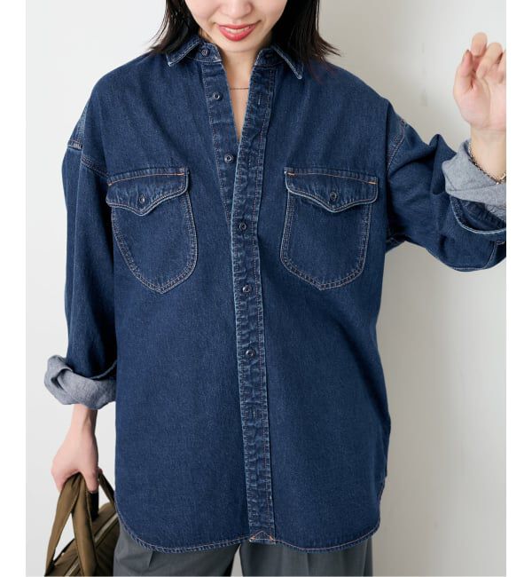 SLOBE IENA「《WEB限定/追加予約》LE DENIM BDUデニムシャツ」|シャツ・ブラウス|