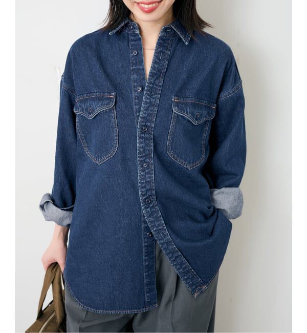 SLOBE IENA「《WEB限定/追加予約》LE DENIM BDUデニムシャツ」|シャツ・ブラウス|