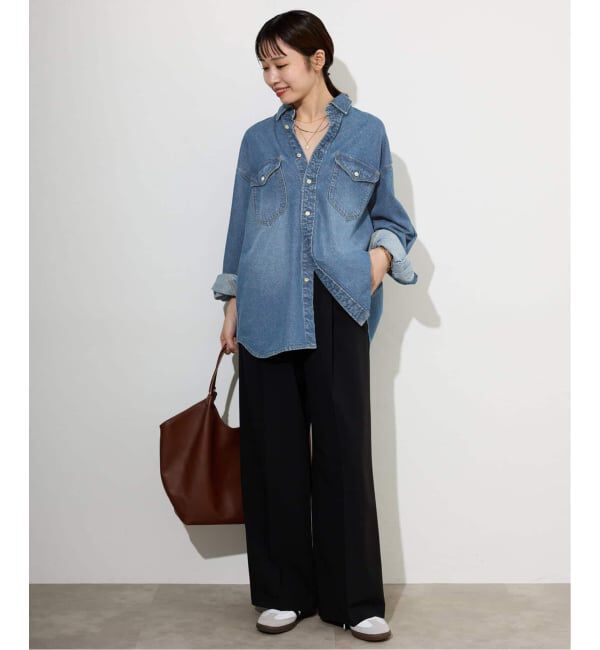 SLOBE IENA「《WEB限定/追加予約》LE DENIM BDUデニムシャツ」|シャツ・ブラウス|