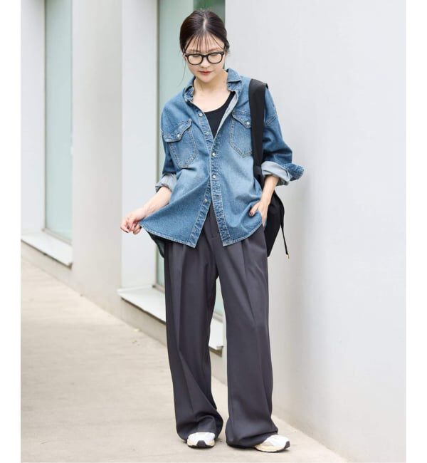 SLOBE IENA「《WEB限定/追加予約》LE DENIM BDUデニムシャツ」|シャツ・ブラウス|