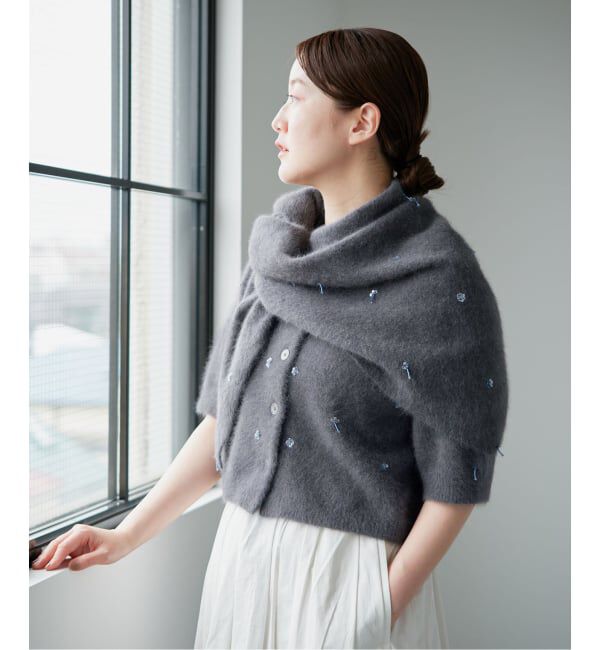 IENA「《予約》FOXウールエンブロイダリーカーディガン」|カーディガン|