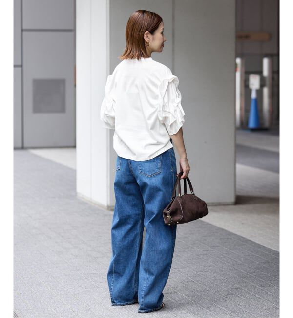 IENA「袖ギャザーフリルカットソー」|Tシャツ・カットソー|