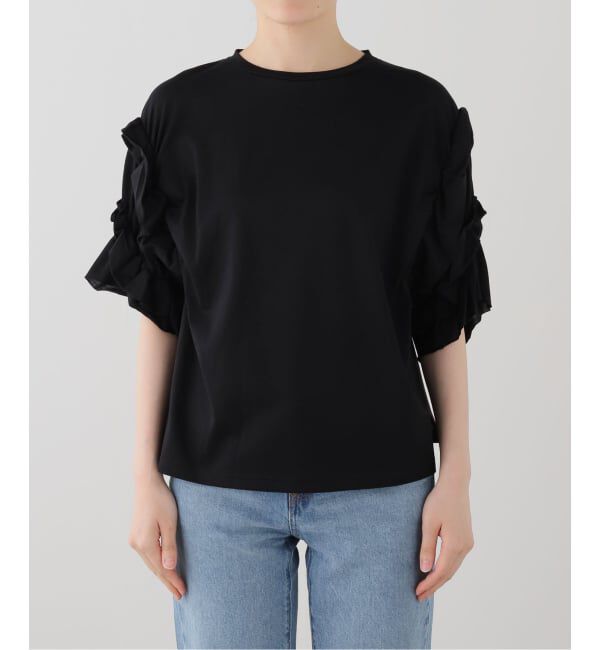 IENA「袖ギャザーフリルカットソー」|Tシャツ・カットソー|