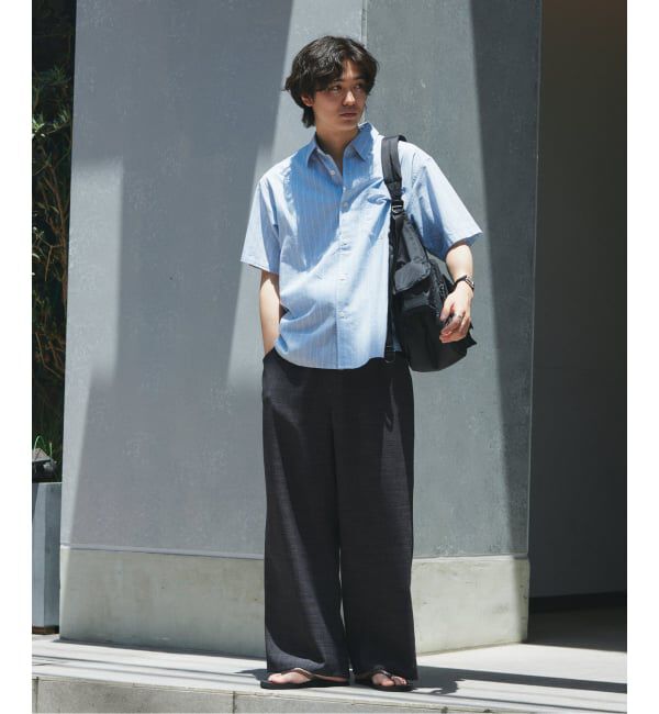 JOURNAL STANDARD relume「JAMES FABRIC コットンリネン ストライプ 半袖シャツ」|シャツ・ブラウス|