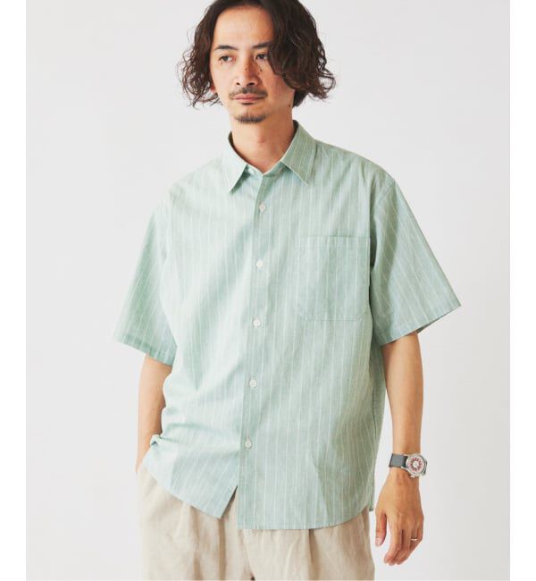 JOURNAL STANDARD relume「JAMES FABRIC コットンリネン ストライプ 半袖シャツ」|シャツ・ブラウス|