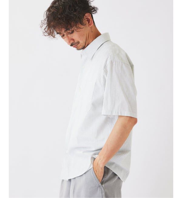 JOURNAL STANDARD relume「JAMES FABRIC コットンリネン ストライプ 半袖シャツ」|シャツ・ブラウス|
