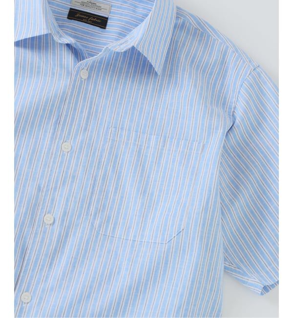 JOURNAL STANDARD relume「JAMES FABRIC コットンリネン ストライプ 半袖シャツ」|シャツ・ブラウス|