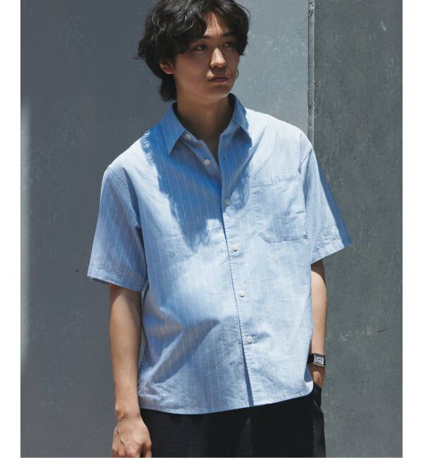 JOURNAL STANDARD relume「JAMES FABRIC コットンリネン ストライプ 半袖シャツ」|シャツ・ブラウス|