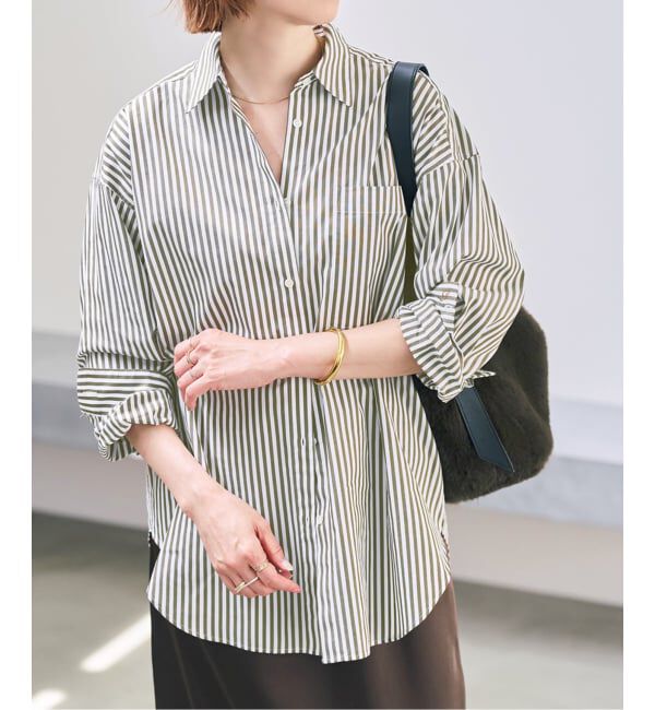 Spick and Span「《WEB限定カラー有り / 追加予約》50コットンオーバーシャツ」|シャツ・ブラウス|