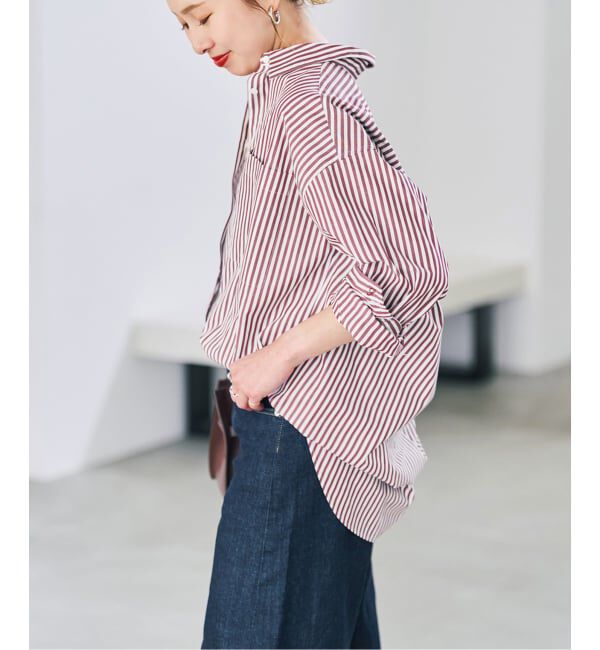 Spick and Span「《WEB限定カラー有り / 追加予約》50コットンオーバーシャツ」|シャツ・ブラウス|
