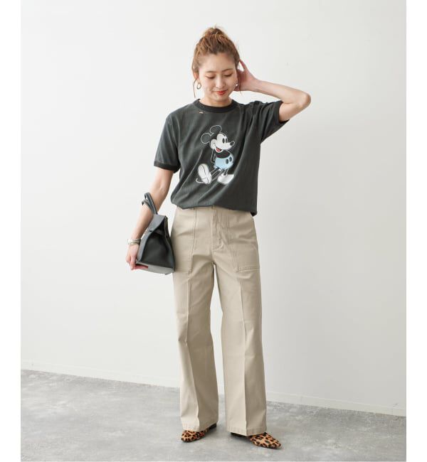 Spick and Span「《WEB限定カラー有り / 予約》バックサテンストレッチベイカーパンツ」|カーゴ|