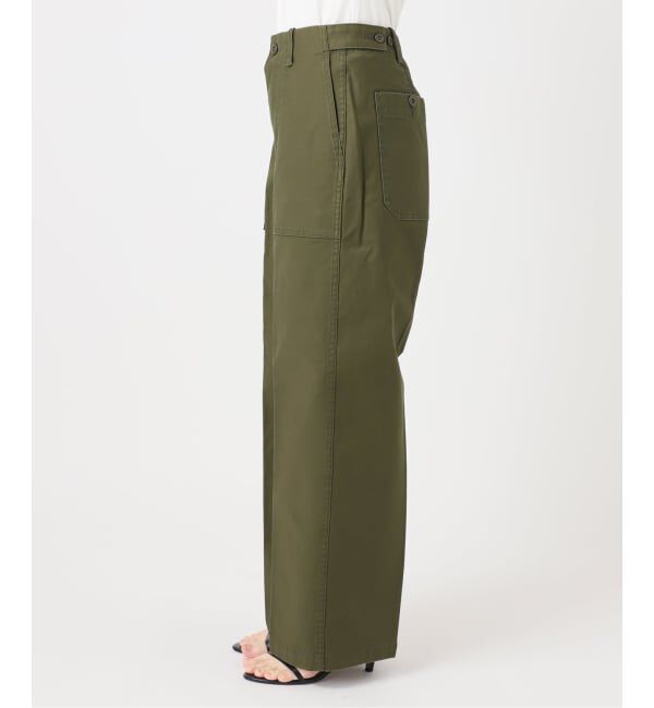 Spick and Span「《WEB限定カラー有り / 予約》バックサテンストレッチベイカーパンツ」|カーゴ|