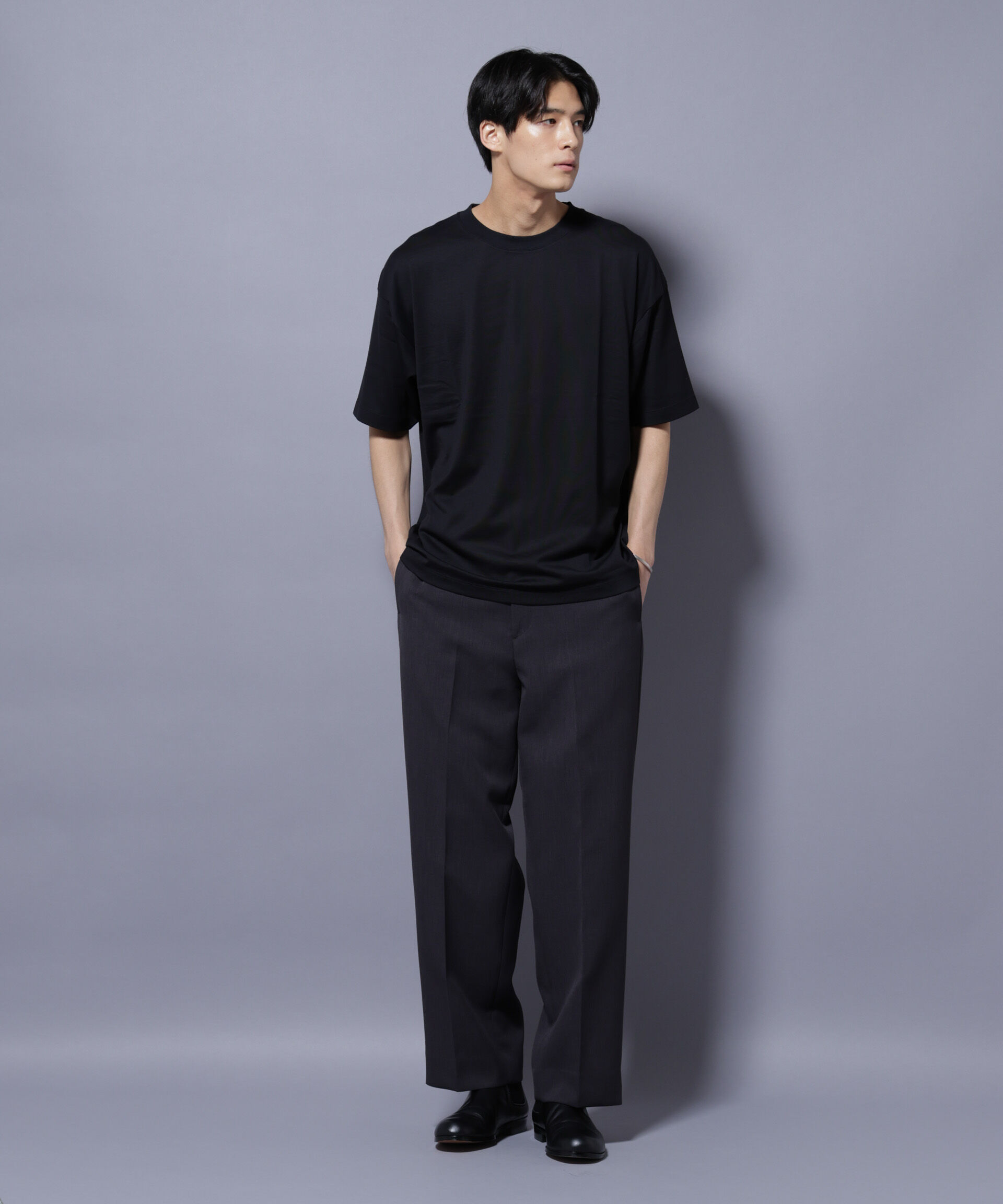 nano･universe「Anti Soaked(R)  汗染み防止 クルーネック ビッグシルエットTシャツ」|Tシャツ・カットソー|