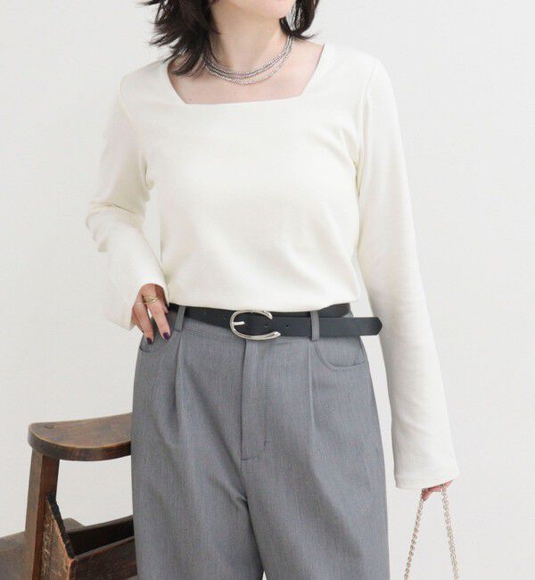 fredy emue「スクエアネックフレアスリーブカットソー」|Tシャツ・カットソー|