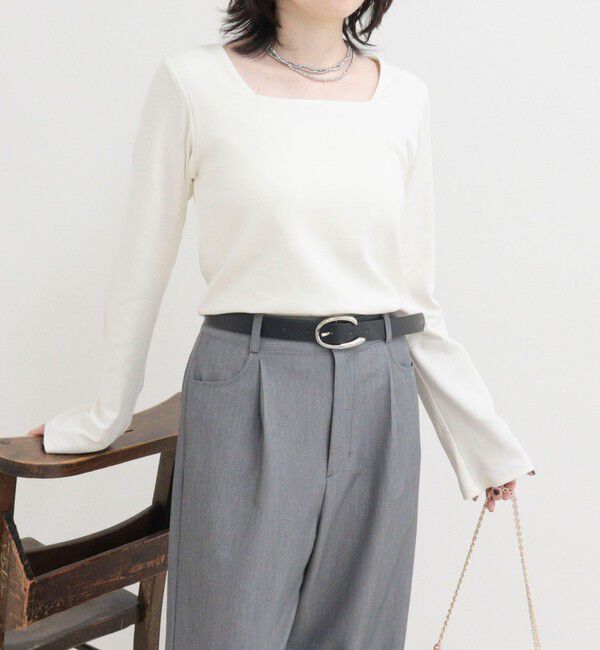 fredy emue「スクエアネックフレアスリーブカットソー」|Tシャツ・カットソー|