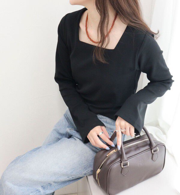 fredy emue「スクエアネックフレアスリーブカットソー」|Tシャツ・カットソー|